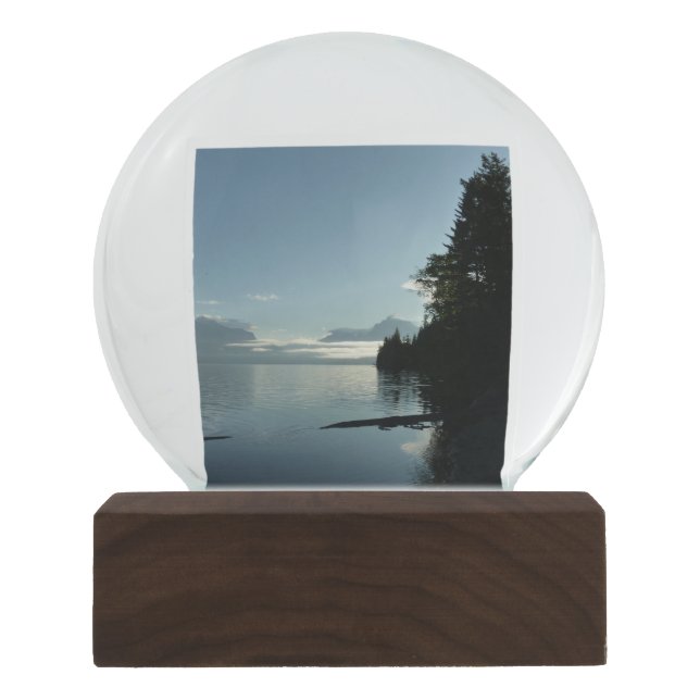 Morning at Lake McDonald in Glacier National Park Snow Globe (Front)