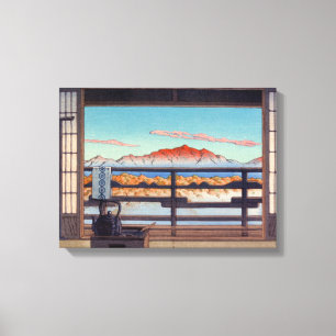 Morning At The Arayu Spa Shiobara By Kawase Hasui Canvas Print