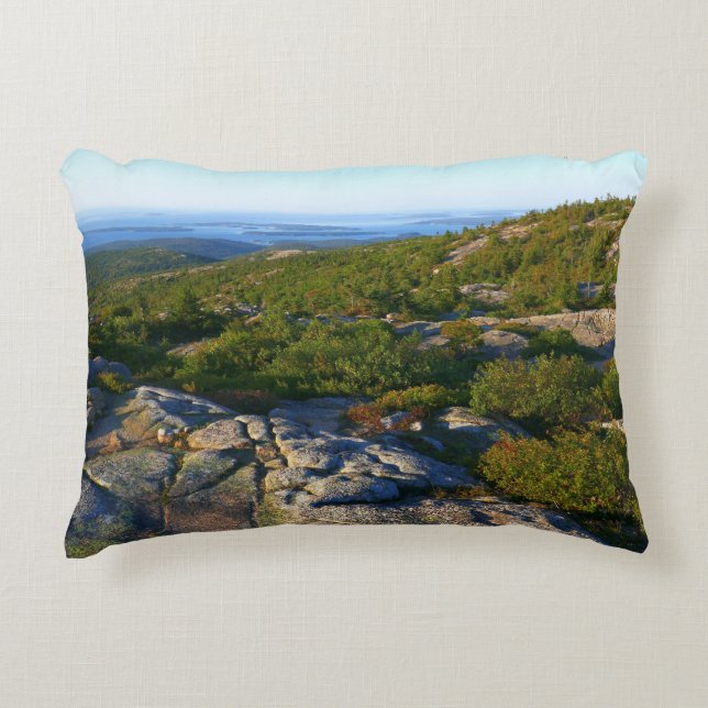 Morning atop Cadillac Mountain at Acadia Accent Pillow (Front)