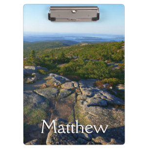Morning atop Cadillac Mountain at Acadia Clipboard