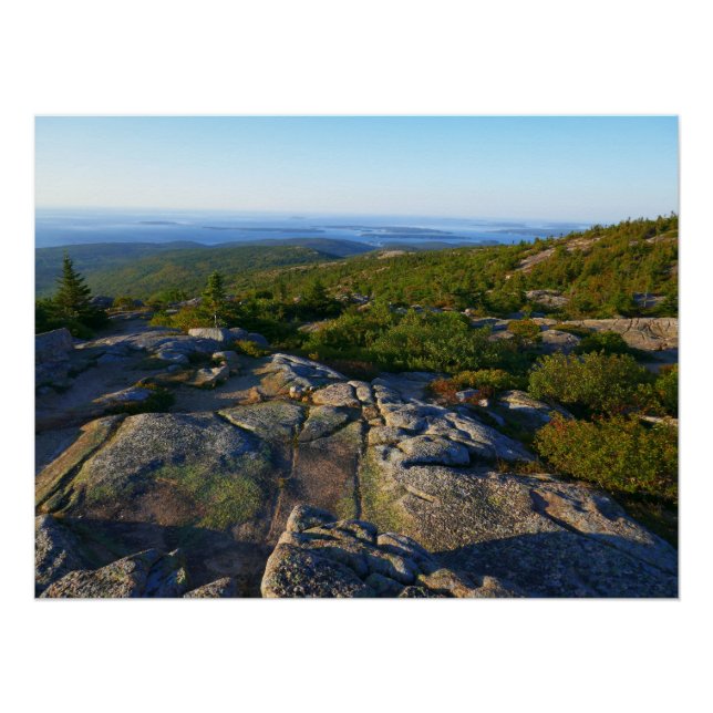 Morning atop Cadillac Mountain at Acadia Poster (Front)