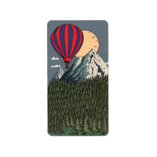 Morning Balloon Ride Label