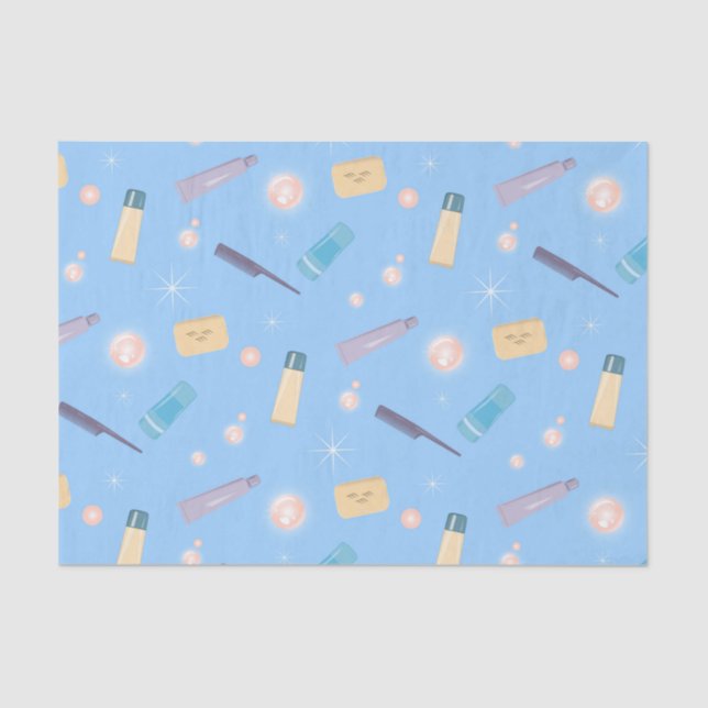 Morning Bathroom Ritual Collage Tissue Paper (Front)