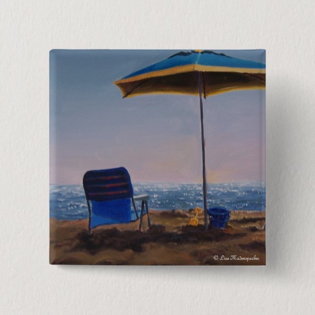 Morning Beach Button (Front)