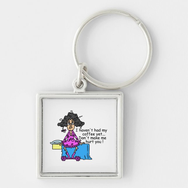 Morning Before Coffee Humour Keychain (Front)