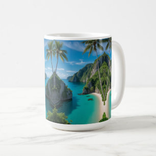 "Morning Brew with a View – Turquoise Cove Edition Coffee Mug