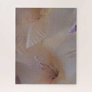 Morning Calm: Blush Petals in Gentle Focus Jigsaw Puzzle