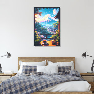 Morning Calm over Fuji Canvas Print
