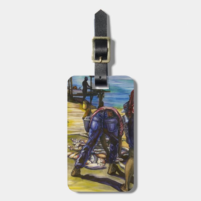 Morning Catch, Harbour Island, Bahamas Luggage Tag (Front Vertical)