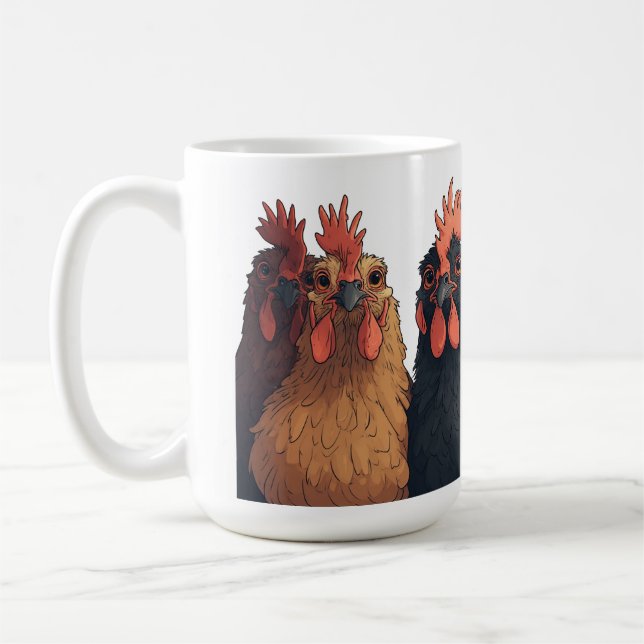 "Morning Chicken" Crew  Coffee Mug (Left)