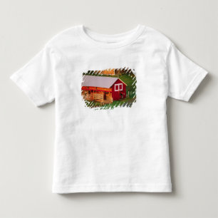 Morning chores on the farm. USA, Vermont, Toddler T-shirt