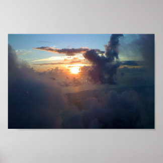 Morning cloud surfing poster