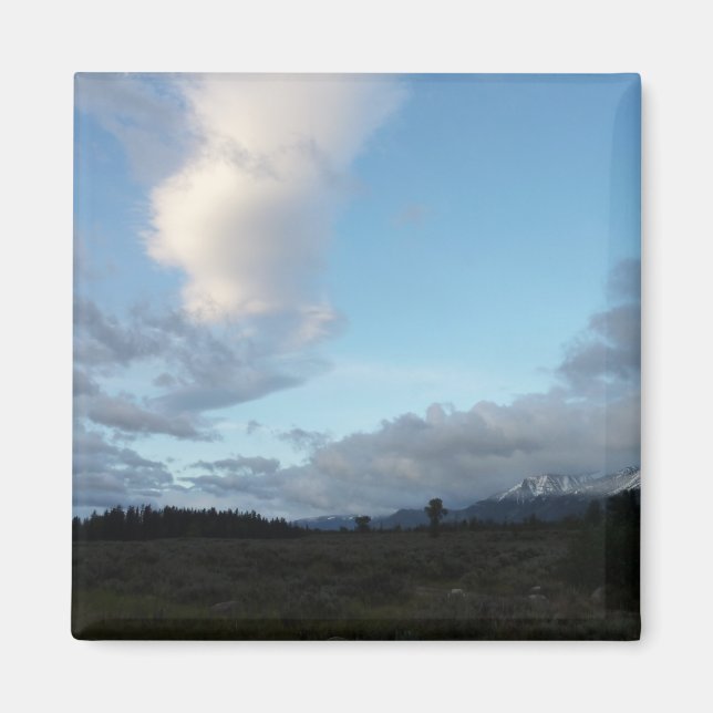 Morning Clouds at Grand Teton National Park Magnet (Front)