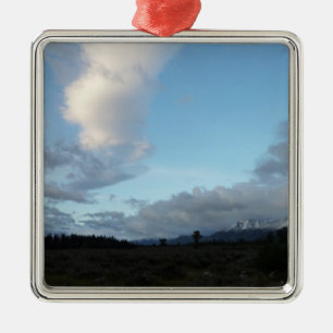 Morning Clouds at Grand Teton National Park Metal Ornament