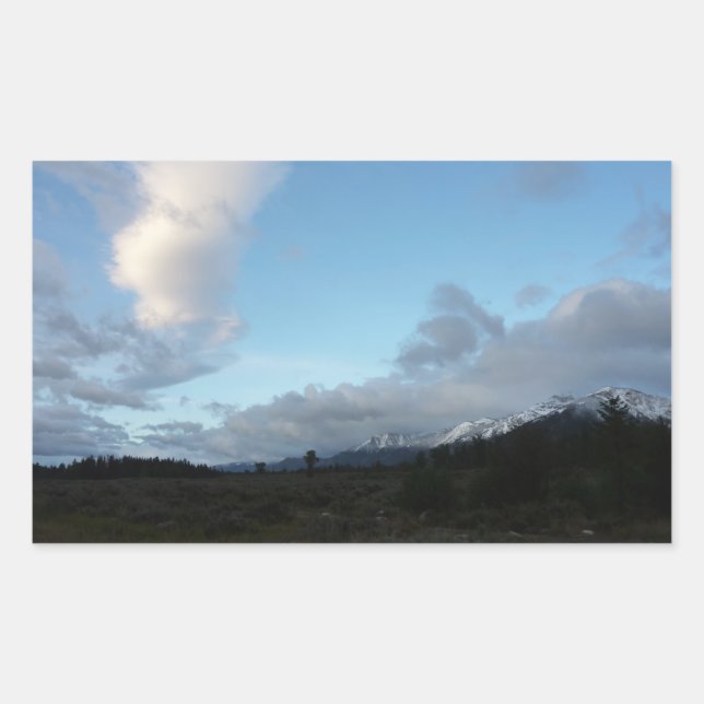 Morning Clouds at Grand Teton National Park Sticker (Front)