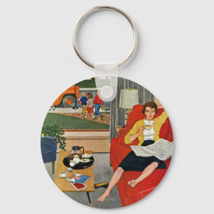 Morning Coffee Break Keychain