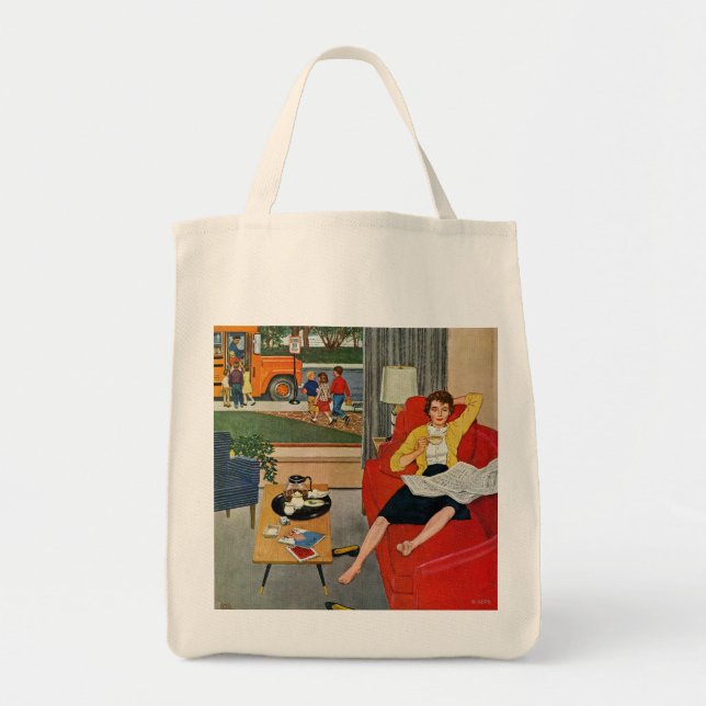 Morning Coffee Break Tote Bag (Front)