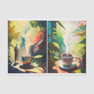Morning Coffee in Paradise, Tropical Java Tissue Paper