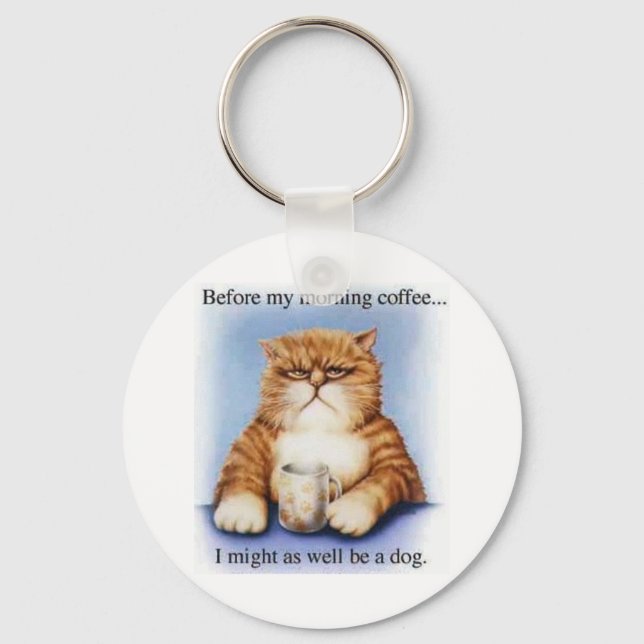 Morning Coffee Keychain (Front)