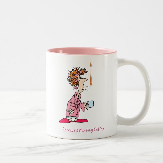 Morning Coffee-Personalized Two-Tone Coffee Mug (Right)