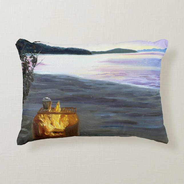 Morning Coffee Throw Pillow (Front)
