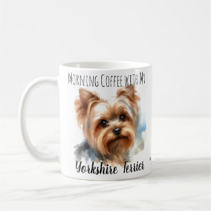Morning Coffee with Yorkshire Terrier Cute Mug