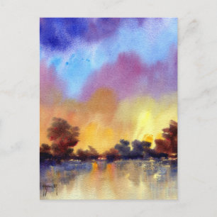 Morning Dawn in Watercolour Post Card