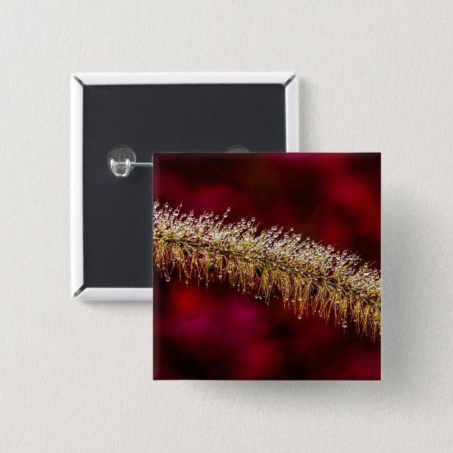 Morning Dew 2 Inch Square Button (Front & Back)