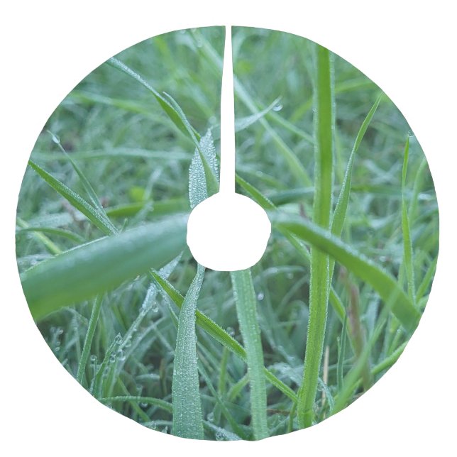 morning dew brushed polyester tree skirt (Front)