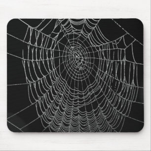 Morning Dew On The Web Mouse Pad