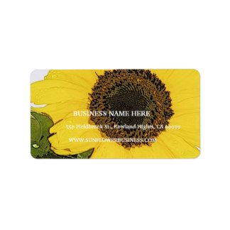 Morning Dew Sunflower Label