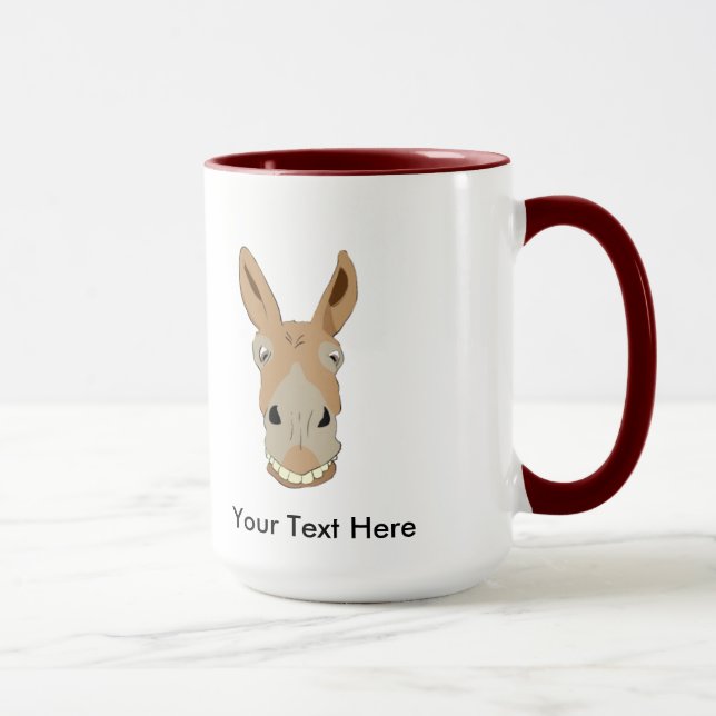 Morning Donkey Face with Smile Mug (Right)