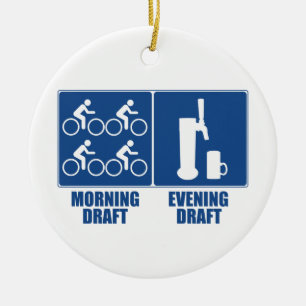 Morning Draught, Evening Draught Ceramic Ornament