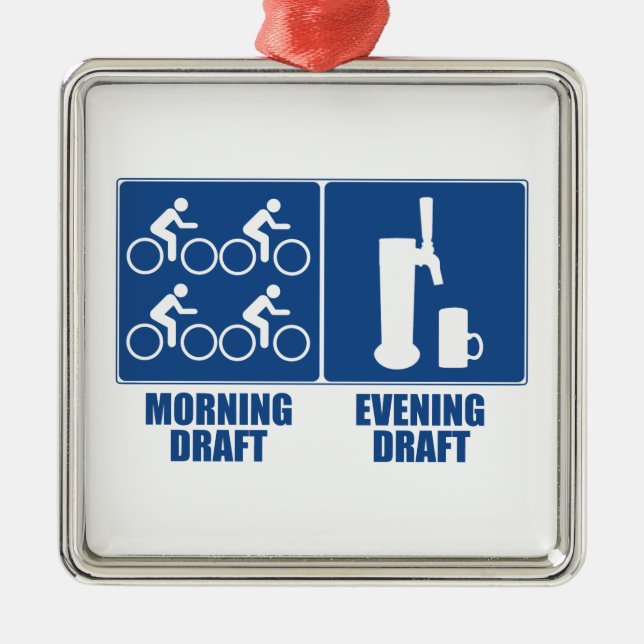 Morning Draught, Evening Draught Metal Ornament (Front)