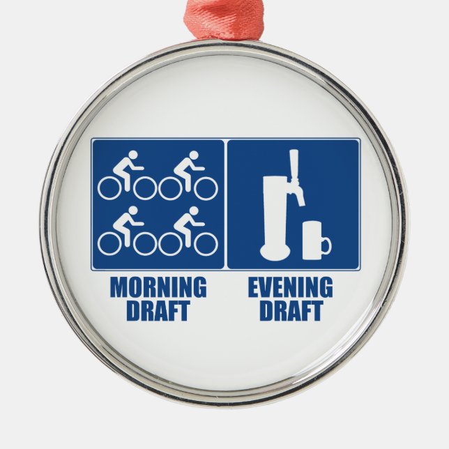 Morning Draught, Evening Draught Metal Ornament (Front)