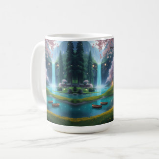“Morning Drift – Tranquil Turquoise Lake Coffee Mug