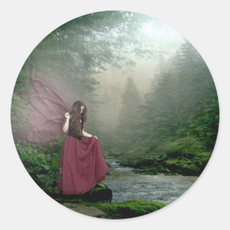 Morning Fairy Classic Round Sticker