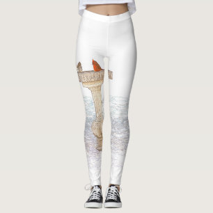 Morning Feeding Digital Art Leggings