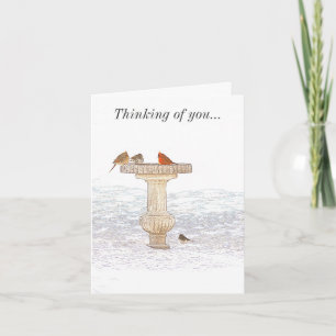 Morning Feeding DigitalArt Thinking of You Card