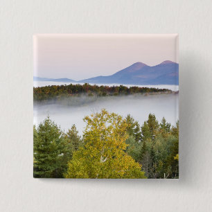 Morning fog and the Percy Peaks as seen from the 2 Inch Square Button