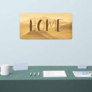 Morning fog gold layers sunrise home quote banner