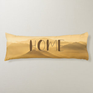 Morning fog gold layers sunrise home quote body pillow