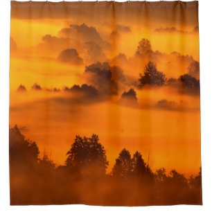 Morning fog over the river floodplainabstract, any