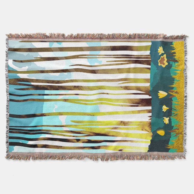 Morning Forest Throw Blanket (Front)