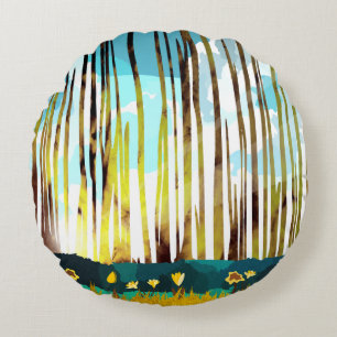 Morning Forest Throw Pillow