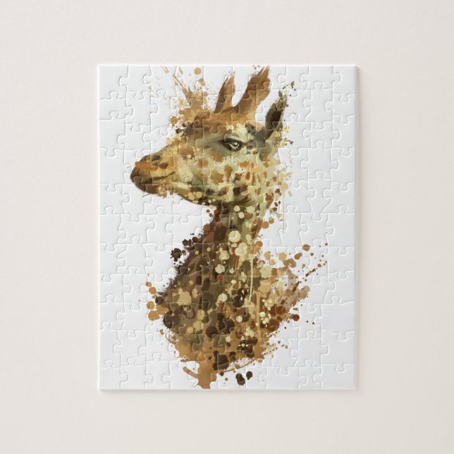 Morning Giraffe Jigsaw Puzzle (Vertical)