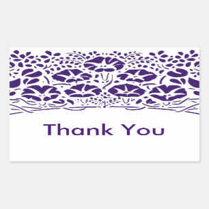 Morning Glories Customizable Thank You Sticker