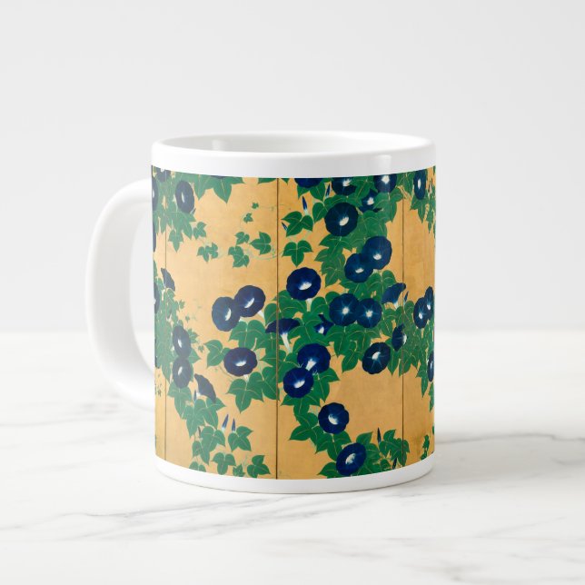 Morning Glories | Early 19th Century Large Coffee Mug (Front Left)