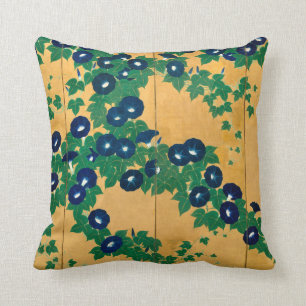 Morning Glories Early 19th Century Throw Pillow