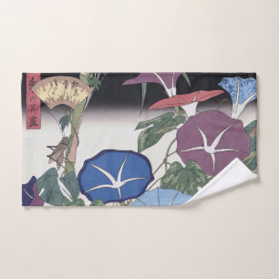 Morning Glories, Hiroshige, Ukiyo-e Hand Towel